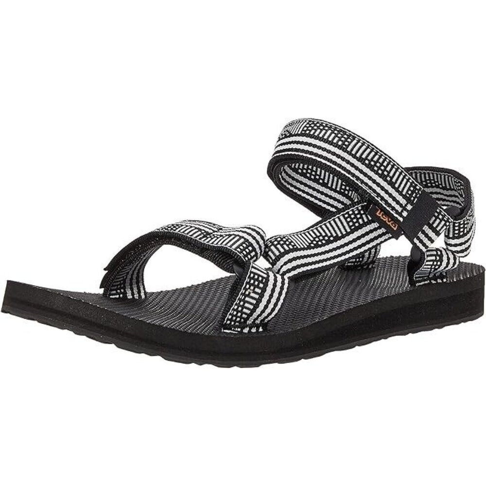 TEVA Women's Original Universal Sport Sandal Sz 5 Black/White Travel Backpacking